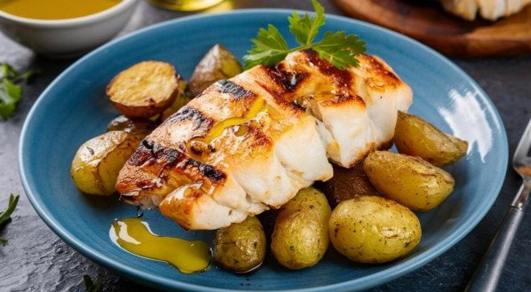 Bacalhau assado com batata (Imagem: Food Fantasy | Shutterstock) 