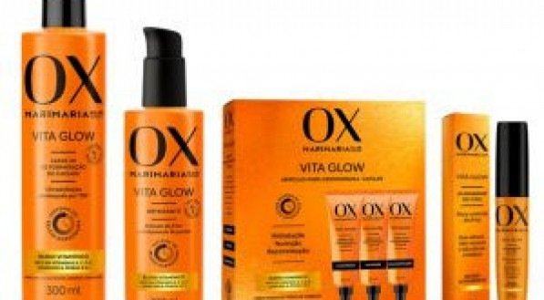 Imagem ilustrativa dos cosméticos da linha OX Vita Glow.