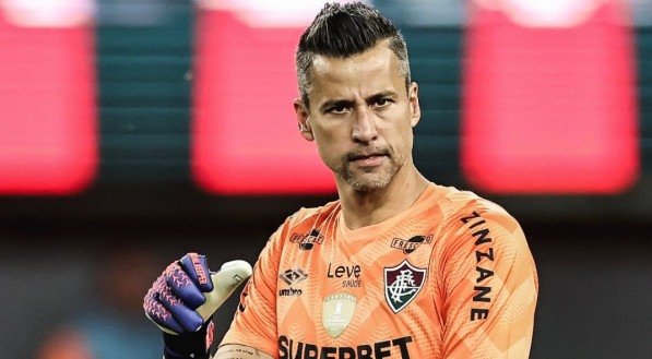 Fábio durante jogo do Fluminense na Série A