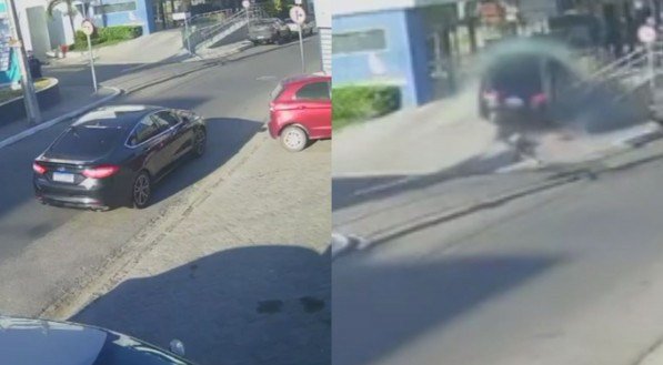 Motorista invadiu e atingiu veículo contra a recepção de um hospital particular em Caruaru
