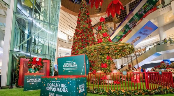 Imagem do ponto de coleta de brinquedos no Natal do RioMar Recife