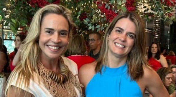 Isabella de Roldão e Ana Paula Vilaça, no almoço da Associação dos Amigos da Justiça de Pernambuco