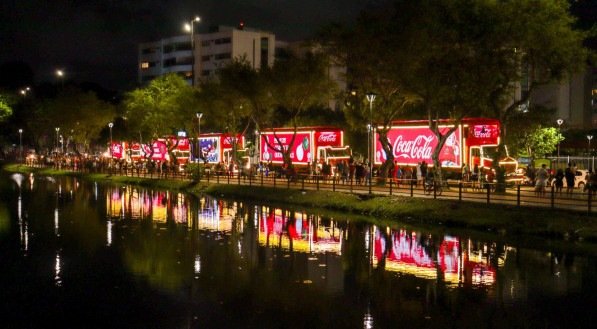 Imagem das Caravanas de Natal da Coca-Cola