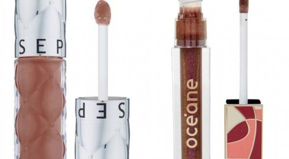 Glosses em tom marrom das marcas Sephora e Oceane.