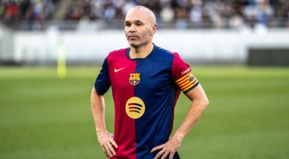 Andrés Iniesta em sua partida de despedida pelo Barcelona