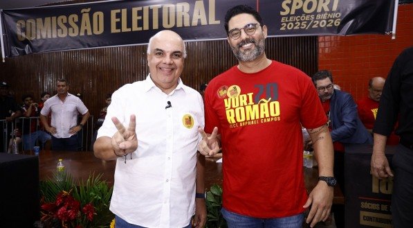 Imagem do presidente e vice, Yuri Rom&atilde;o e Raphael Campos, nas elei&ccedil;&otilde;es do Sport