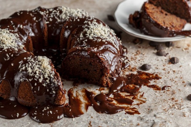 Imagem ilustrativa de um delicioso bolo de chocolate!