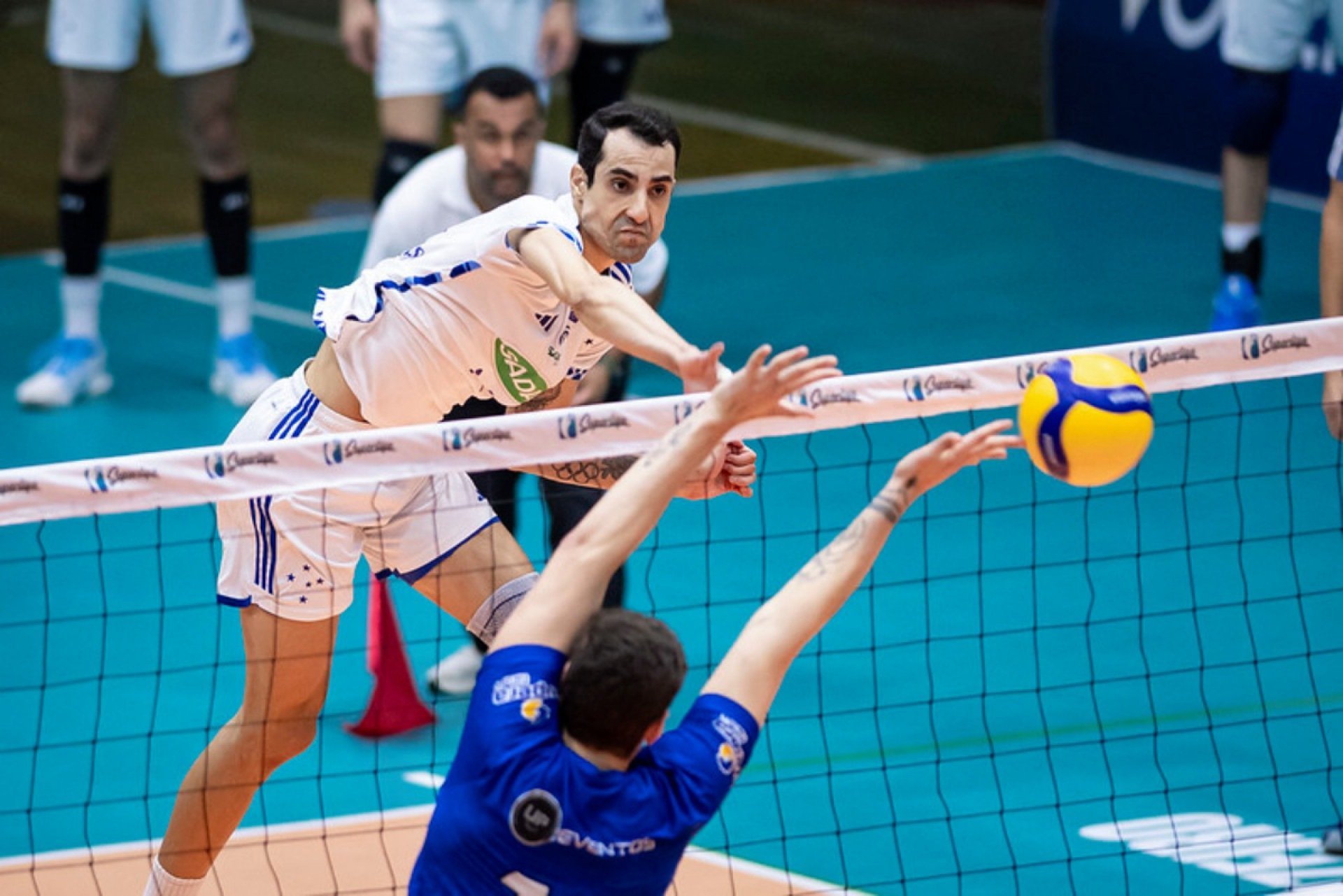 Imagem do Sada Cruzeiro em quadra pela Superliga Masculina 2024-25 Agência i7 / Sada Cruzeiro