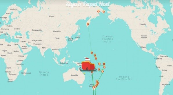 Imagem do site especial de Natal do Google