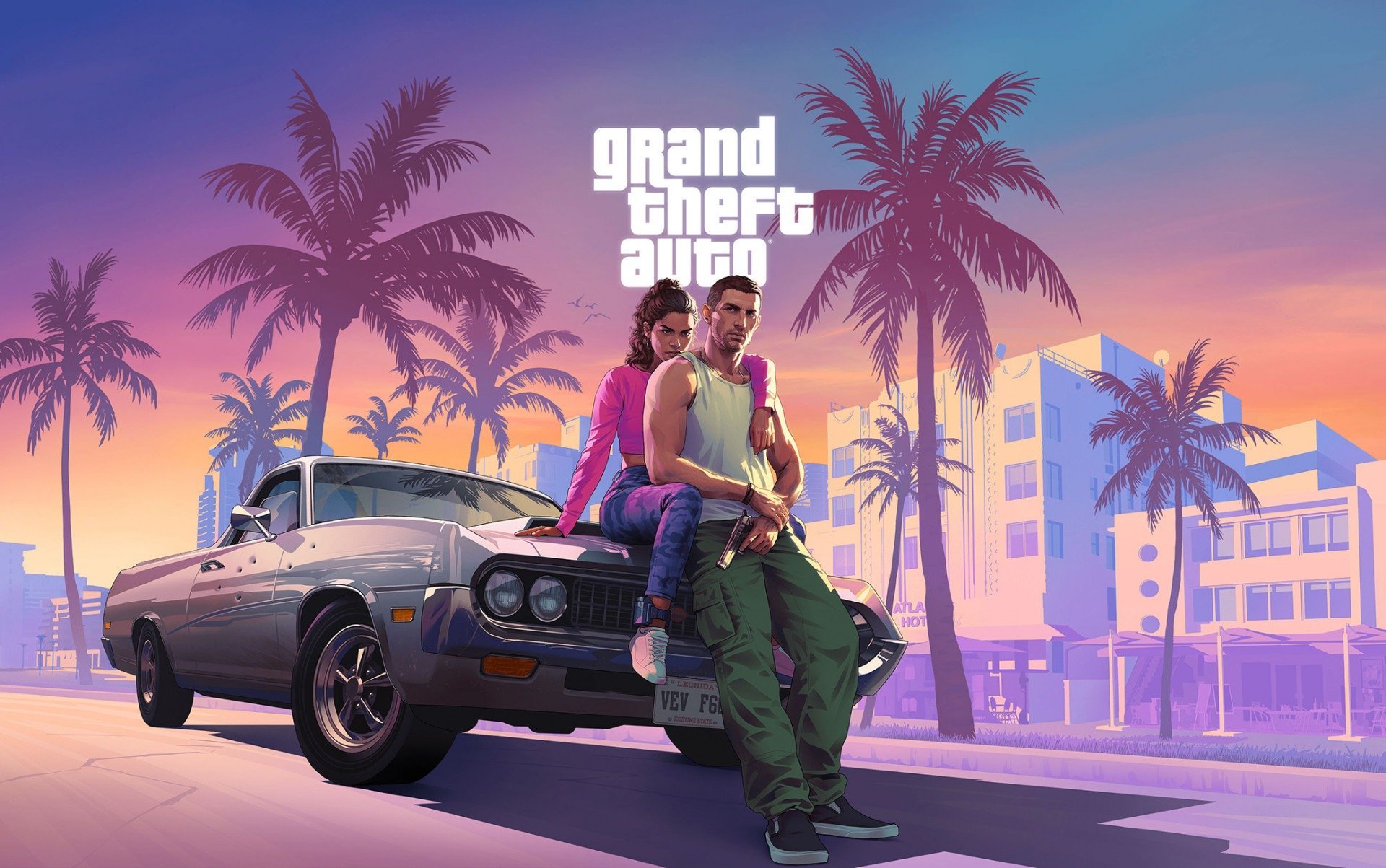 Imagem da capa do jogo eletrônico GTA VI, um dos games mais esperados para 2025