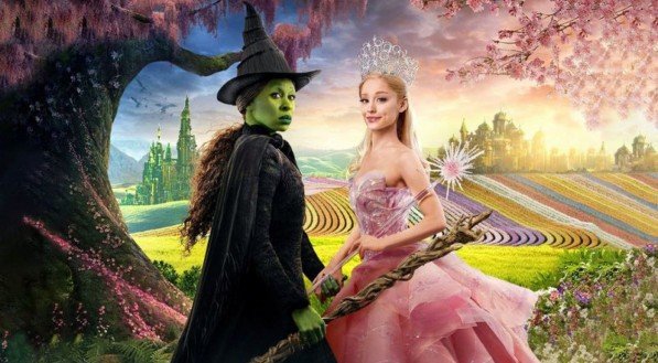 Wicked é estrelado por Cynhtia Erivo e Ariana Grande.