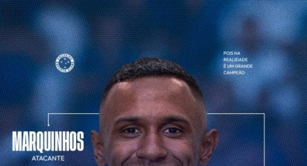 Cruzeiro anuncia a contratação do atacante Marquinhos como novo reforço para a temporada