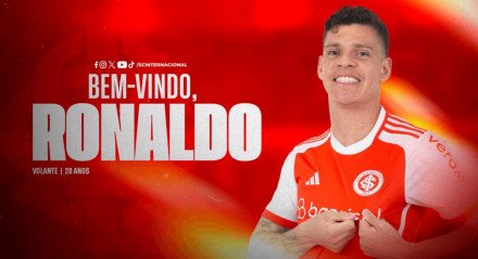 O jogador de 28 anos chega ao Inter com contrato até o final de 2026. Ronaldo defendeu as cores do Juventude na última temporada.