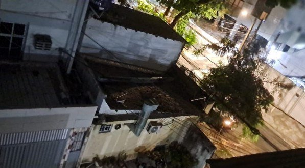 Imagem superior do local onde aconteceu o crime