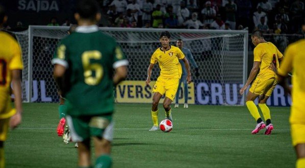 Lance do jogo entre Sport x Palmeiras pela Copinha 2025