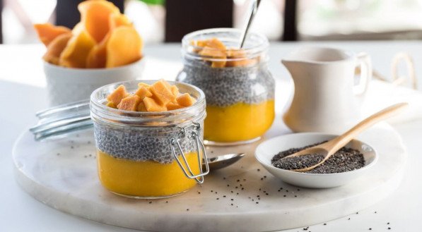 Pudim de chia com manga (Imagem: Carey Jaman | Shutterstock)