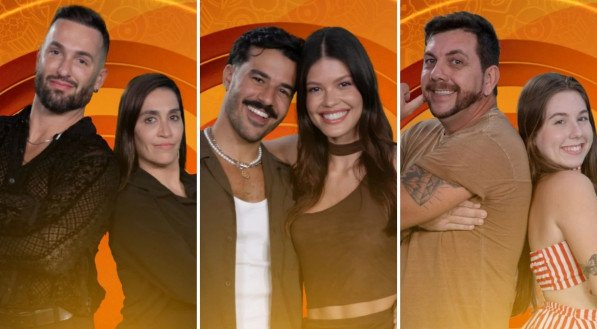 O segundo paredão do BBB 25 é composto por Vitória e Mateus, Ed e Raissa, e Diego e Daniele