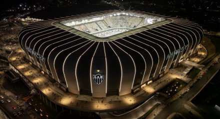 Imagem aérea da Arena MRV, do Atlético-MG