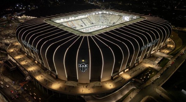 Imagem aérea da Arena MRV, do Atlético-MG