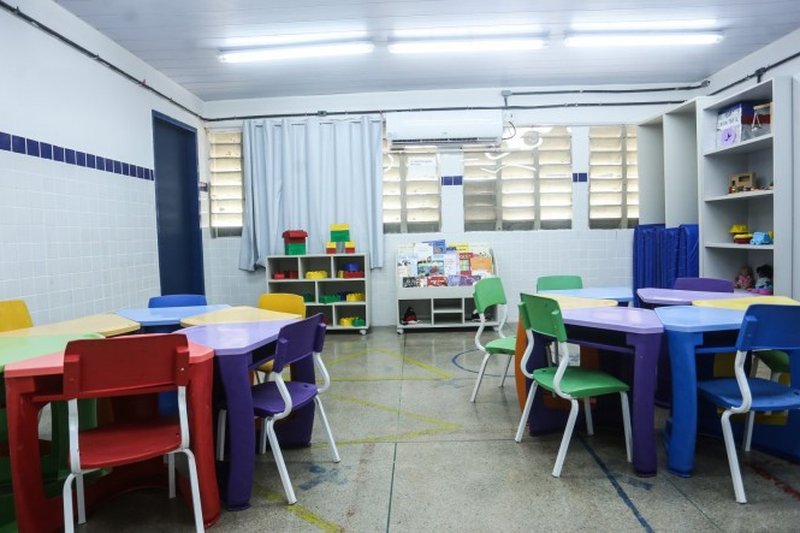 Sala de aula de creche localizada no Recife