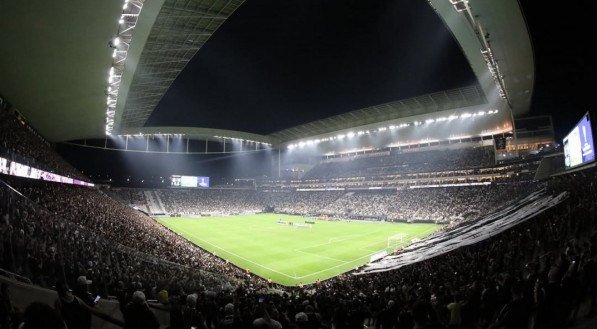 Neo Química Arena, em São Paulo, lotada pelos torcedores