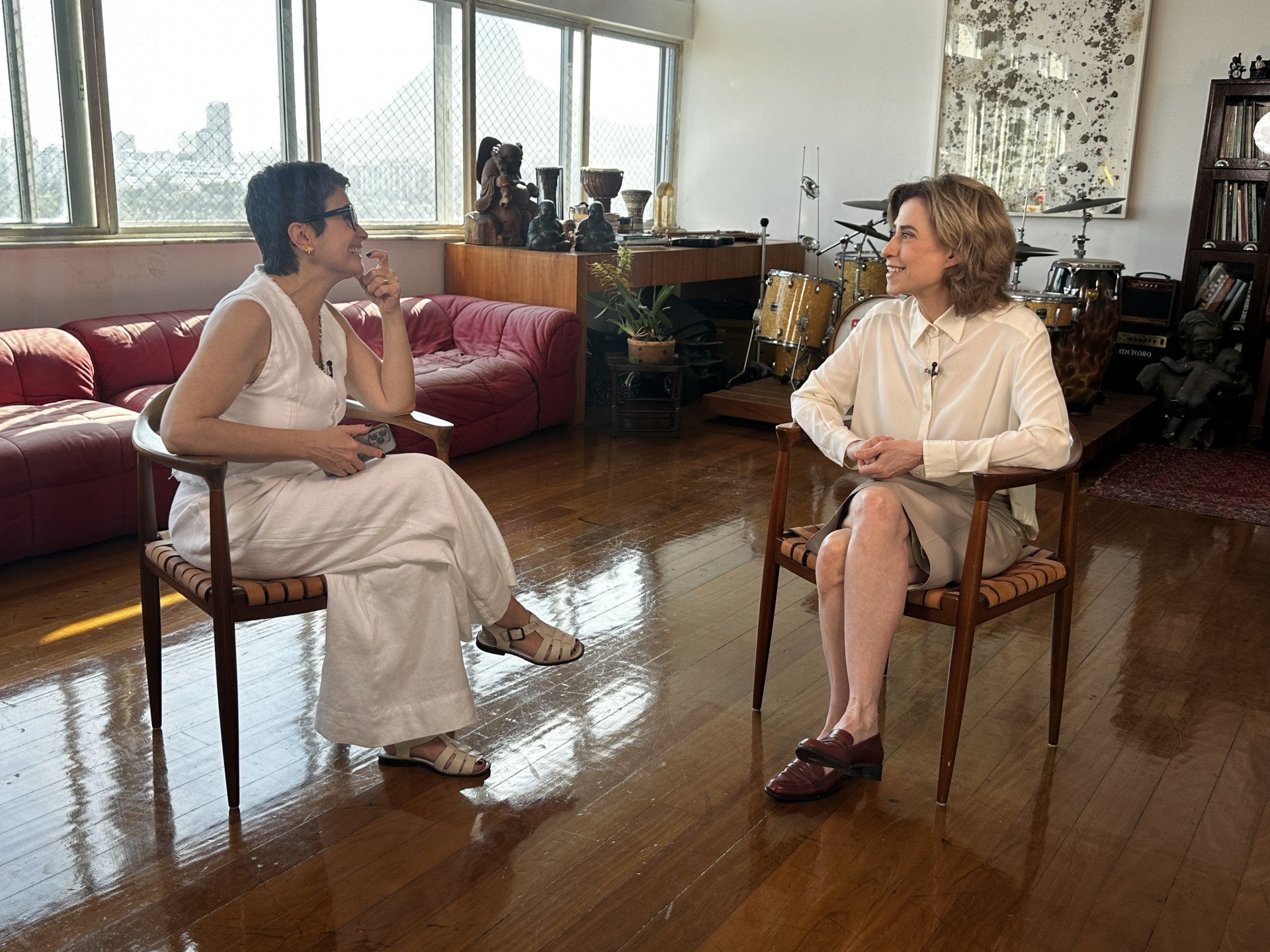 Sandra Annenberg e Fernanda Torres no Globo Repórter