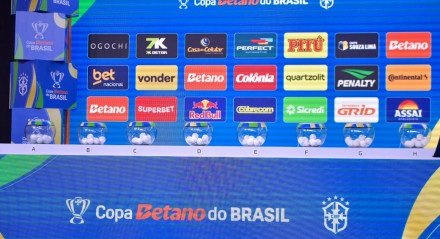 Potes de sorteio realizado antes do inicio da Copa do Brasil 2025