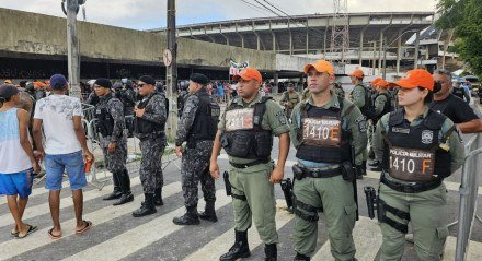 Policiamento no Clássico das Multidões 