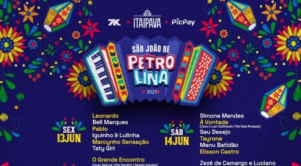 Imagem de atrações do São João de Petrolina 2025