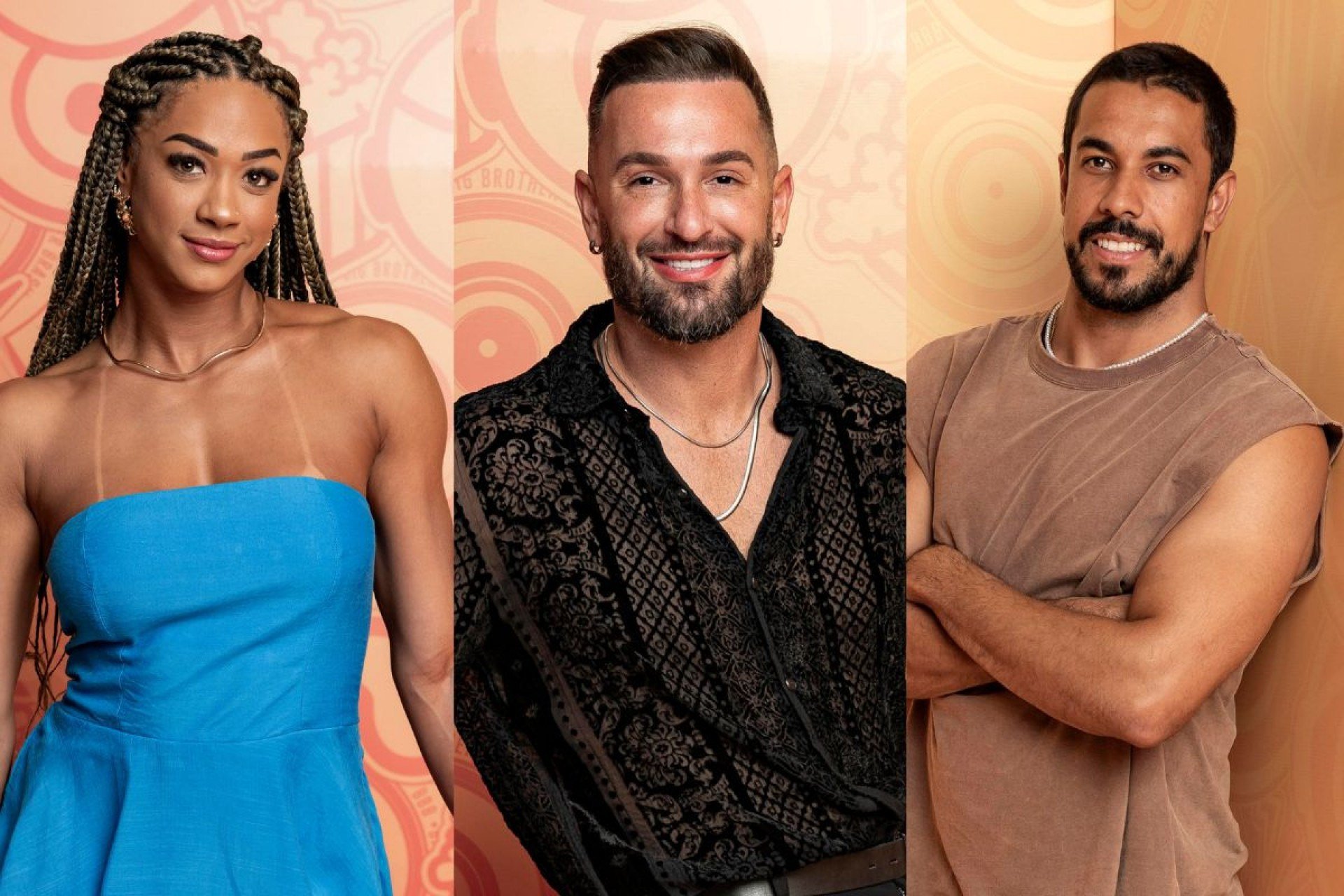 Imagem de Aline, Diego e Mike no BBB 25