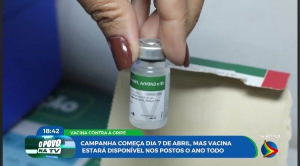 Imagem de fracso de vacina contra Influenza, que inicia vacinação no dia 7 de abril