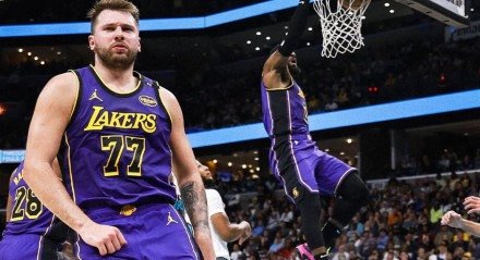 Luka Doncic e LeBron James, destaques do Los Angeles Lakers