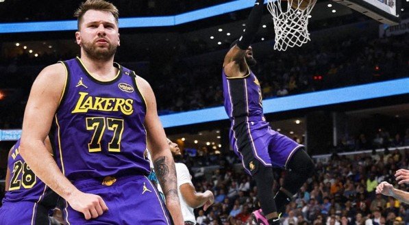 Luka Doncic e LeBron James, destaques do Los Angeles Lakers