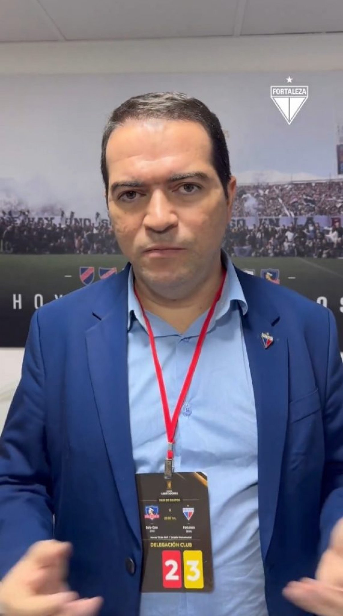 Através das redes sociais do clube, Marcelo Paz se pronunciou atualizando a situação de jogadores, torcedores e comissão técnica em Santiago, no Chile.