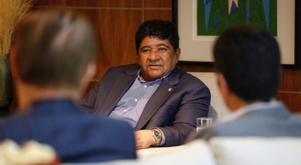 Presidente da CBF, Ednaldo Rodrigues, em reunião na sede da entidade