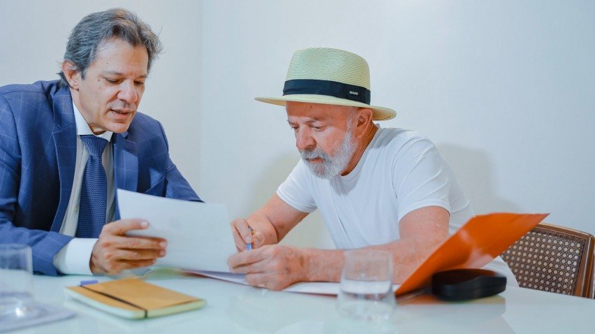 Ministro da Fazenda, Fernando Haddad, e Lula