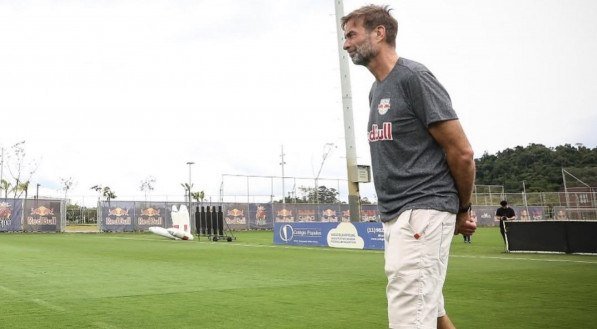 Jürgen Klopp em visita às instalações do Red Bull Bragantino