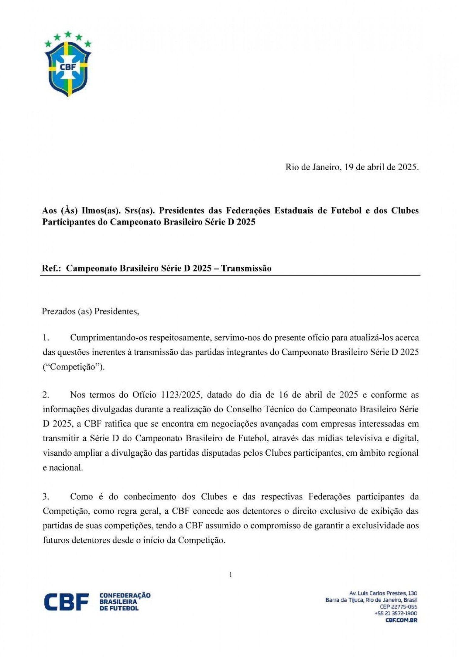 Reprodução/CBF