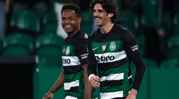 Geny Catamo e Francisco Trincão, jogadores do Sporting