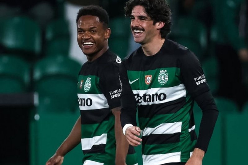 Geny Catamo e Francisco Trincão, jogadores do Sporting