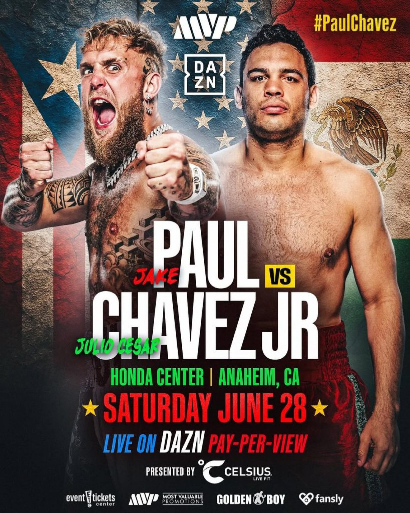 youtuber lutará contra o mexicano Julio Cesar Chavez Jr, em luta marcada para o próximo da 28 de junho, em Anaheim, na Califórnia (EUA), confirme anúncio feito nas redes sociais do americano.