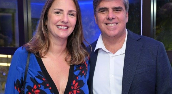 Vanessa Van Der Linden e Durval Valença Filho na inauguração da nova sede do IOR