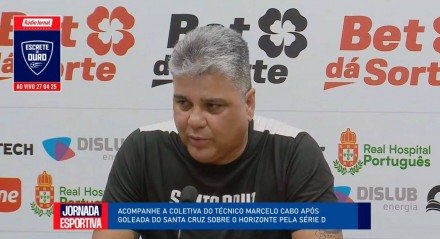 Marcelo Cabo, técnico do Santa Cruz, em entrevista coletiva após goleada sobre Horizonte