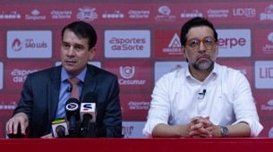 Advogado Roberto Pimentel e presidente do Náutico Bruno Becker