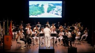 Orquestra de músicos do Corpo de Fuzileiros Navais