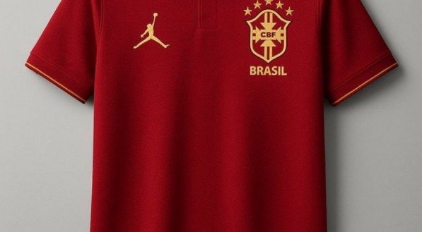 Imagem meramente ilustrativa de uma possível alternativa para a nova camisa da seleção brasileira.