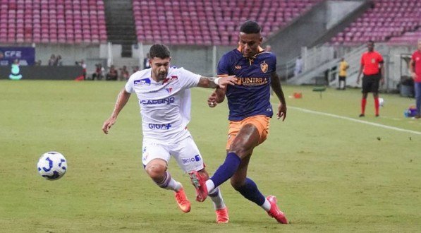 Lance do jogo entre Retr&ocirc; x Fortaleza pela partida de ida da terceira fase da Copa do Brasil no meio dessa semana