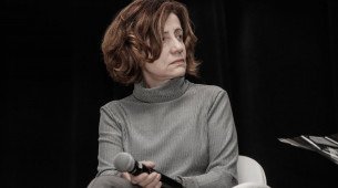 Miriam Leitão durante palestra promovida pela Associação Brasileira de Jornalismo Investigativo (Abraji)