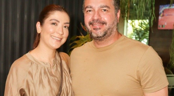 Leonardo e Luciana Braga, em evento social