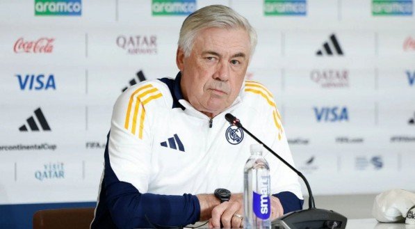 Imagem de Carlo Ancelotti, treinador do Real Madrid